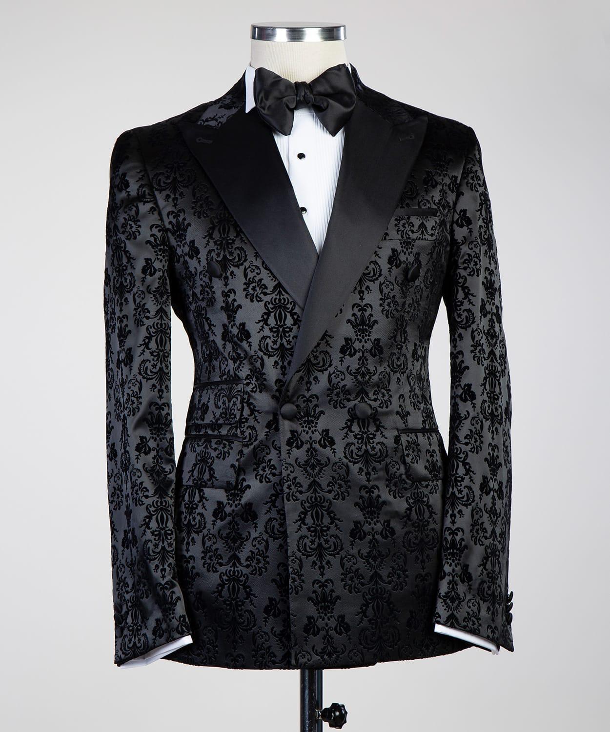 Exkluzivní bespoke set dinner jacket - smoking jacket - tuxedo JDobias-tailoring